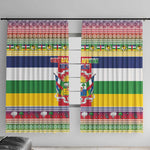 Afro Christmas in Central African Republic Window Curtain Merry Christmas - African Pride
