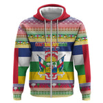 Afro Christmas in Central African Republic Zip Hoodie Merry Christmas - African Pride