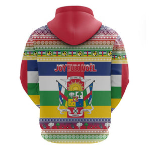 Afro Christmas in Central African Republic Zip Hoodie Merry Christmas - African Pride