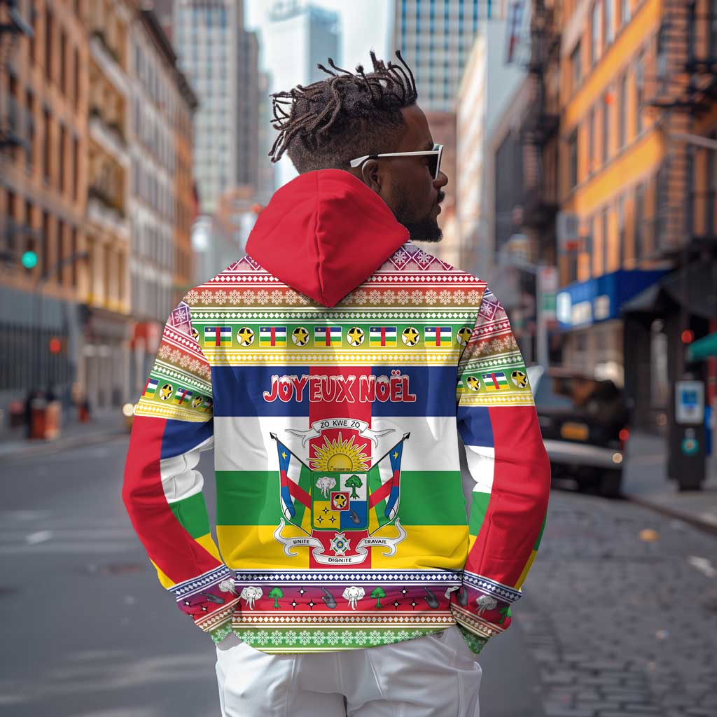 Afro Christmas in Central African Republic Zip Hoodie Merry Christmas - African Pride