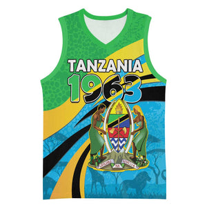 Personalized Tanzania Uhuru Day Basketball Jersey Coat Of Arms - Sports Style LT15