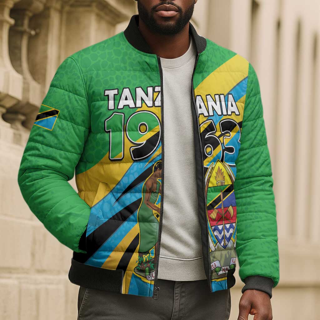 Personalized Tanzania 1963 Bomber Puffer Jacket Happy Independence Day