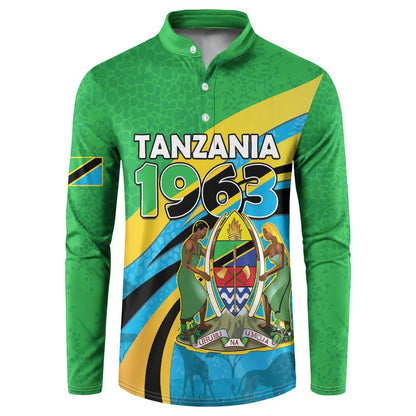 Personalized Tanzania 1963 Button Sweatshirt Happy Independence Day