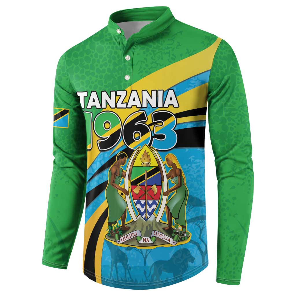 Personalized Tanzania 1963 Button Sweatshirt Happy Independence Day