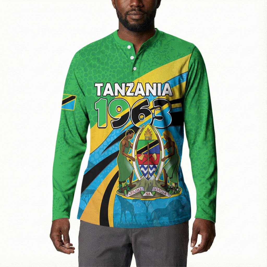 Personalized Tanzania 1963 Button Sweatshirt Happy Independence Day