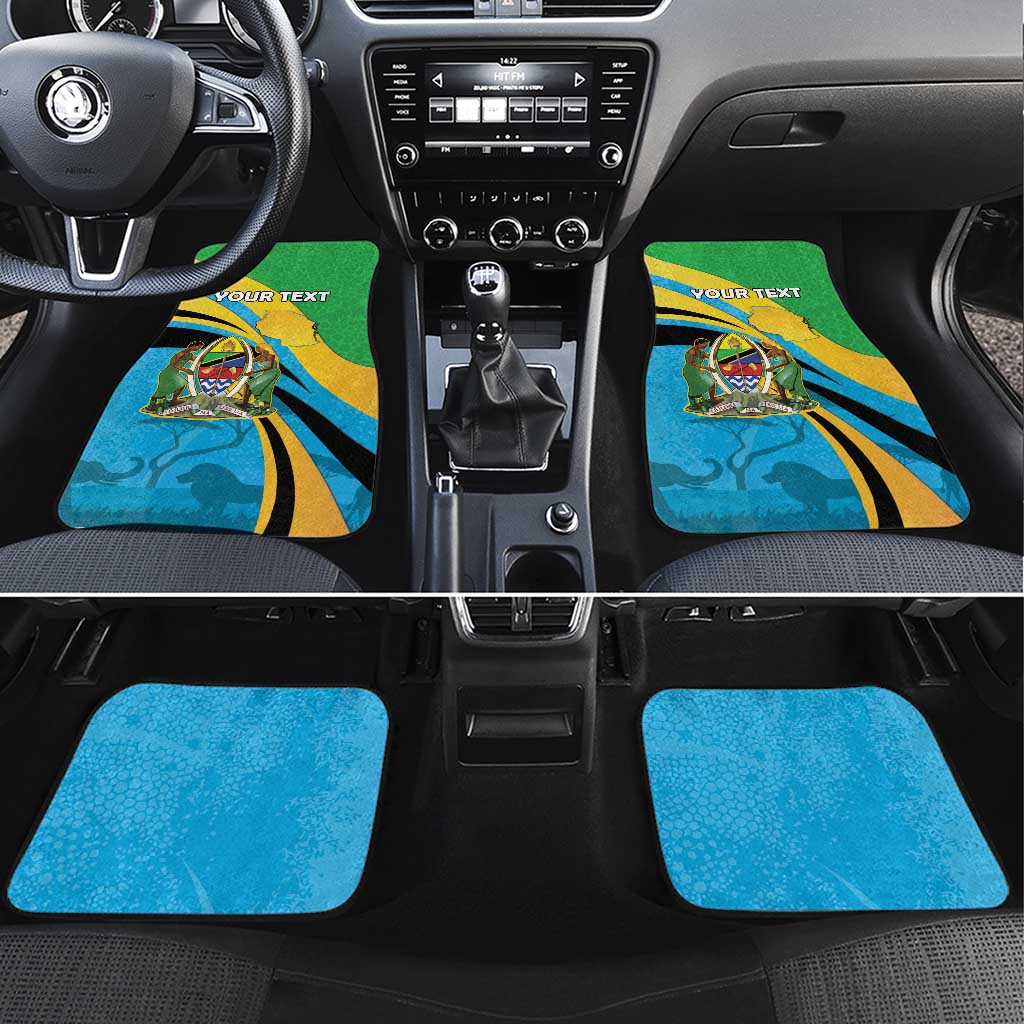 Personalized Tanzania Uhuru Day Car Mats Coat Of Arms - Sports Style - African Pride