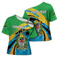 Personalized Tanzania 1963 Cross Shoulder Shirt Happy Independence Day