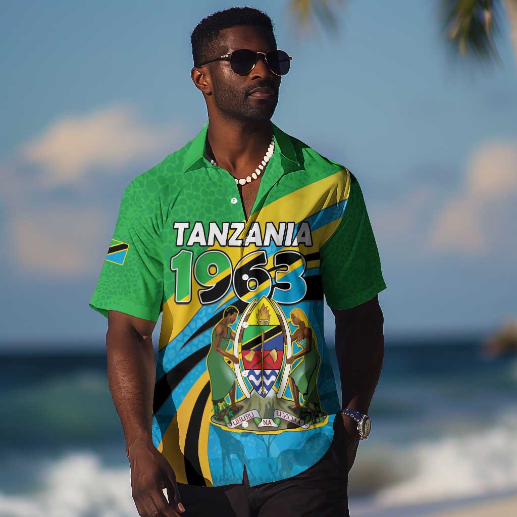Personalized Tanzania Uhuru Day Hawaiian Shirt Coat Of Arms - Sports Style - African Pride