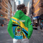 Personalized Tanzania Uhuru Day Hoodie Coat Of Arms - Sports Style - African Pride