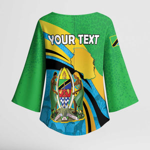Personalized Tanzania 1963 Kimono Sleeve Blouse Happy Independence Day