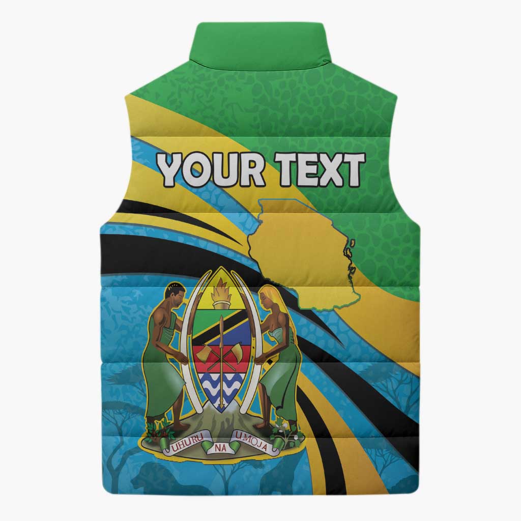 Personalized Tanzania 1963 Sleeveless Puffer Jacket Happy Independence Day