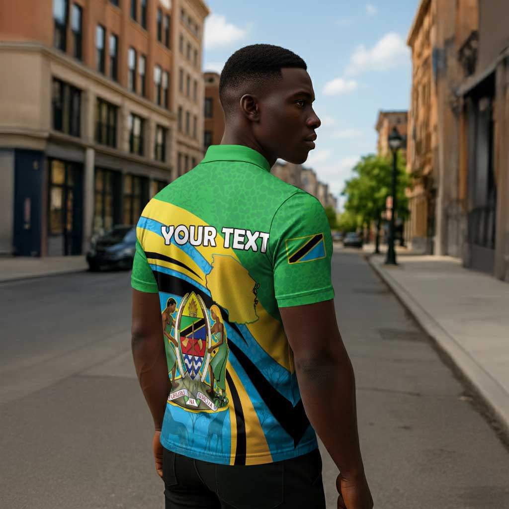 Personalized Tanzania 1963 Zipper Polo Shirt Happy Independence Day