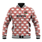 Personalized Kenya Athletics Baseball Jacket White Jersey - African Pride