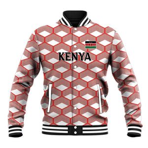 Personalized Kenya Athletics Baseball Jacket White Jersey - African Pride