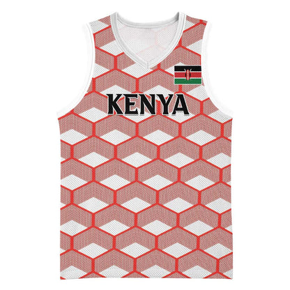 Personalized Kenya Athletics Basketball Jersey White Jersey LT15
