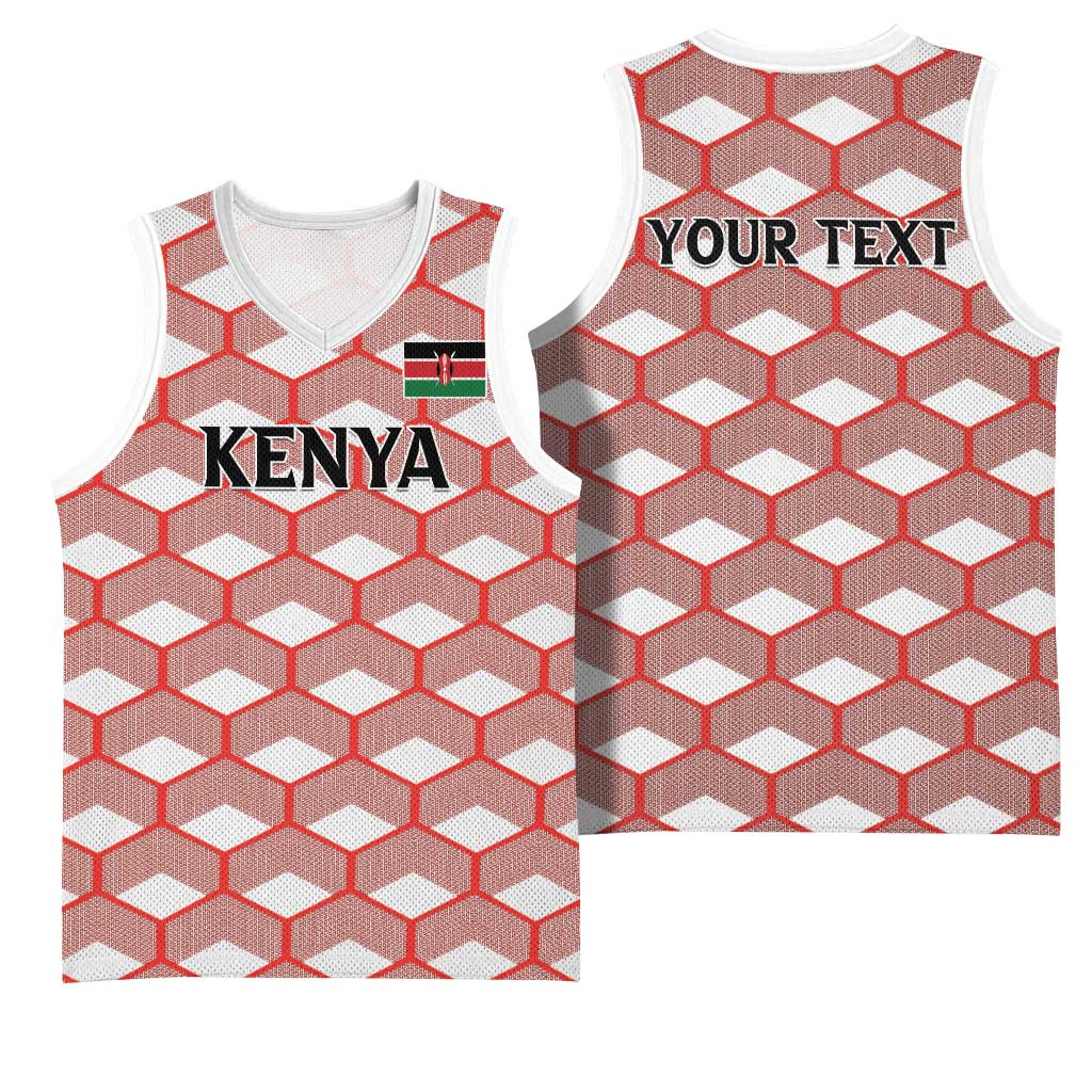 Personalized Kenya Athletics Basketball Jersey White Jersey LT15