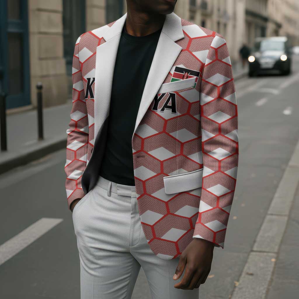 Personalized Kenya Athletics White Jersey Blazer