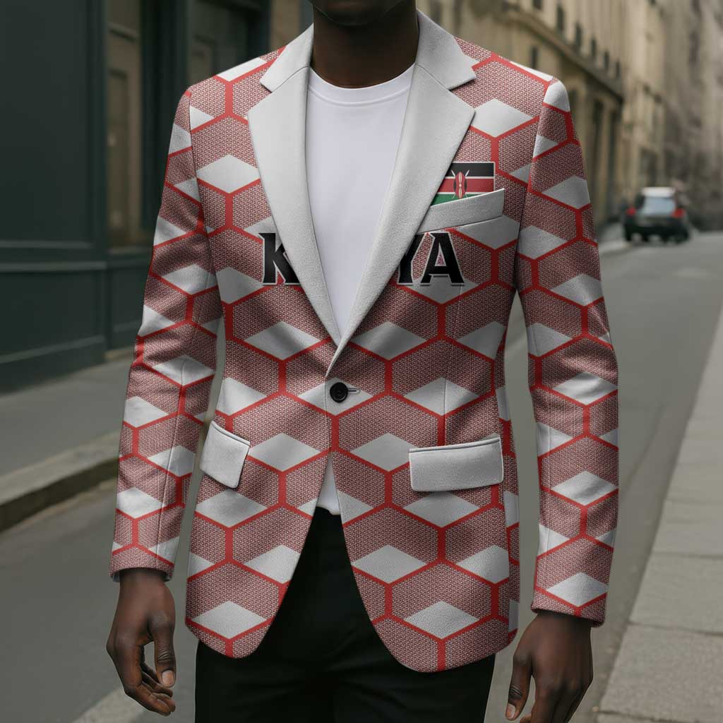 Personalized Kenya Athletics White Jersey Blazer