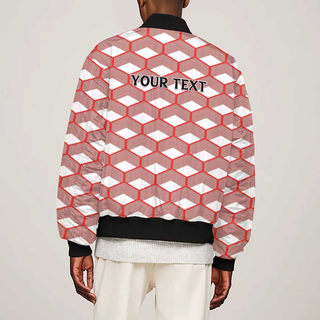 Personalized Kenya Athletics Bomber Jacket White Jersey - African Pride