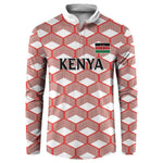 Personalized Kenya Athletics White Jersey Button Sweatshirt