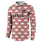 Personalized Kenya Athletics White Jersey Button Sweatshirt