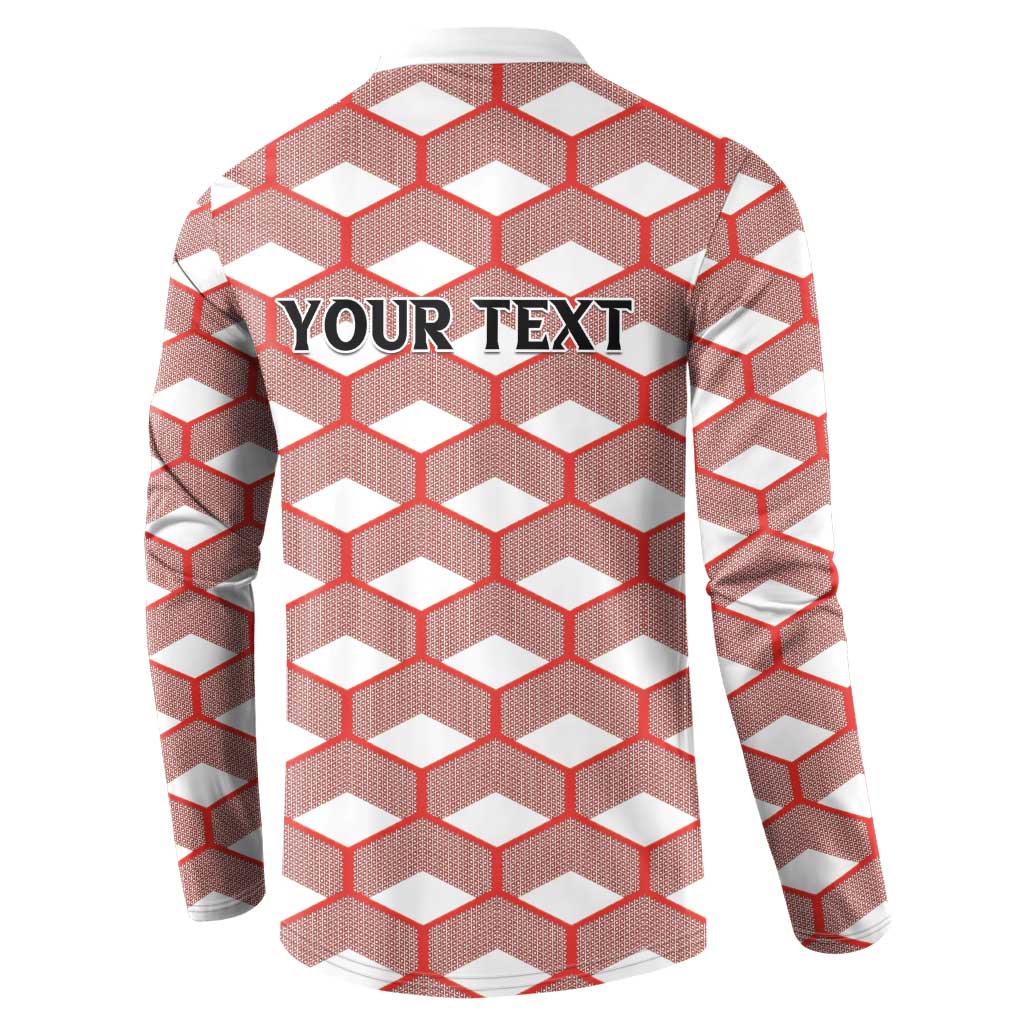 Personalized Kenya Athletics White Jersey Button Sweatshirt