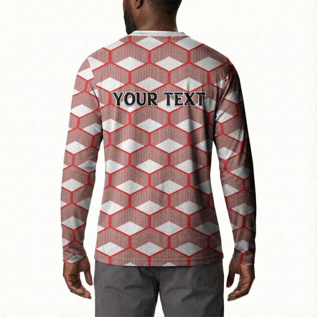 Personalized Kenya Athletics White Jersey Button Sweatshirt