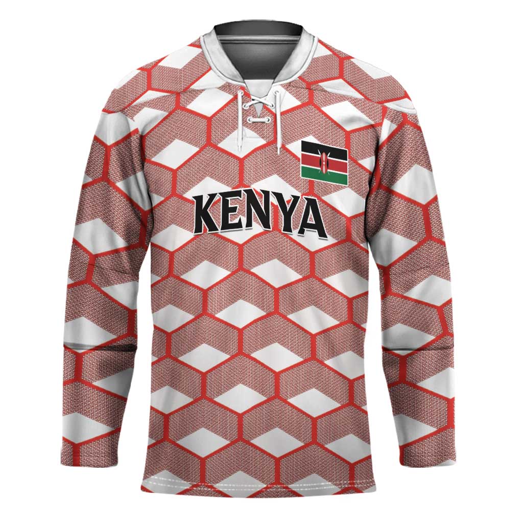 Personalized Kenya Athletics White Jersey Hockey Jersey