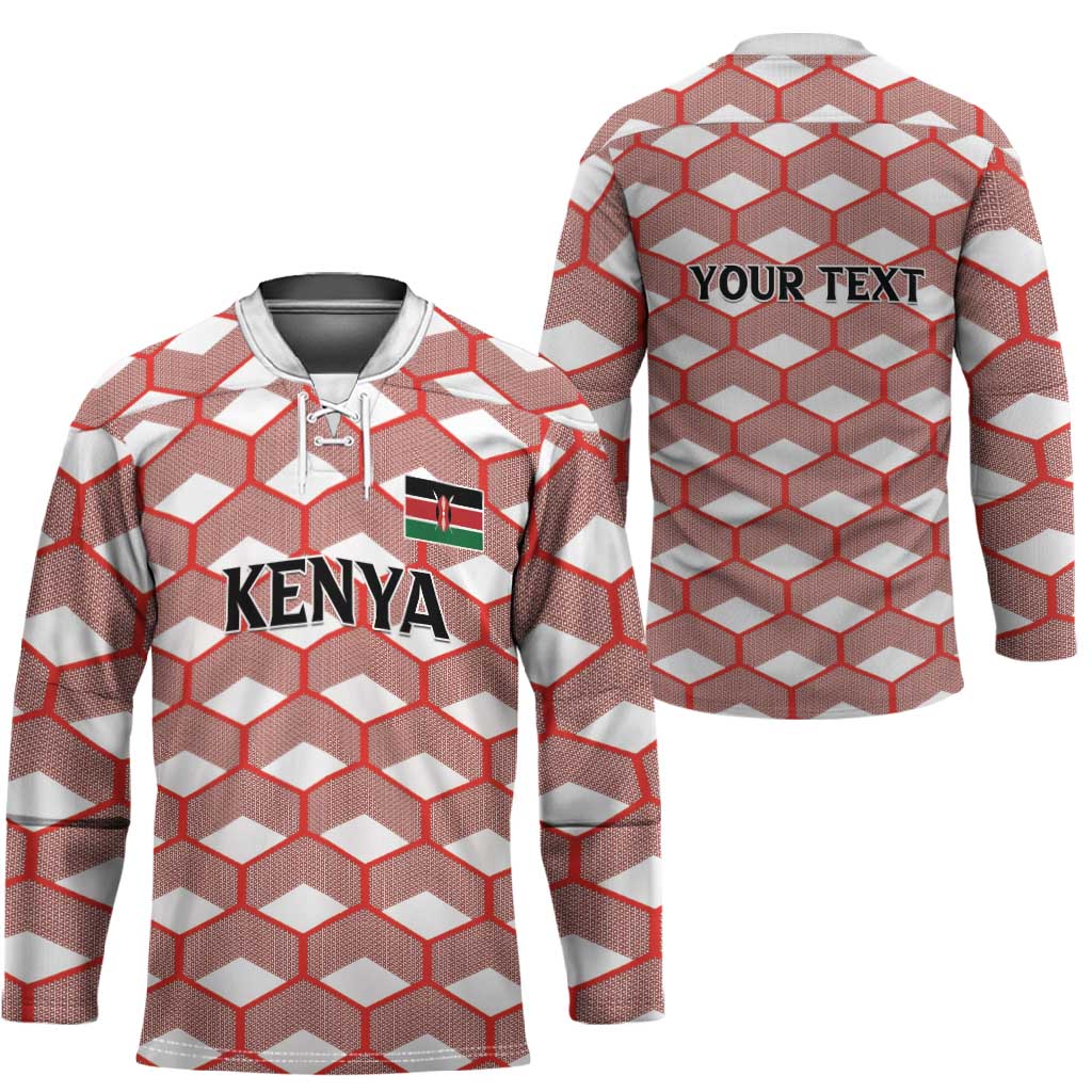 Personalized Kenya Athletics White Jersey Hockey Jersey