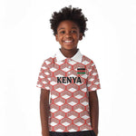 Personalized Kenya Athletics Kid Polo Shirt White Jersey - African Pride