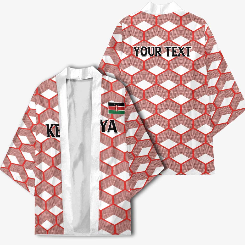 Personalized Kenya Athletics White Jersey Kimono