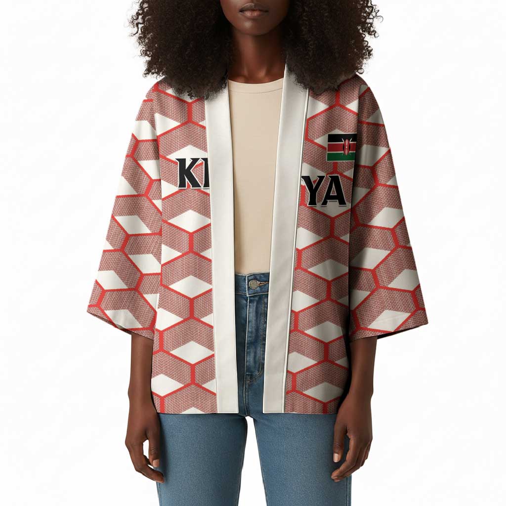 Personalized Kenya Athletics White Jersey Kimono