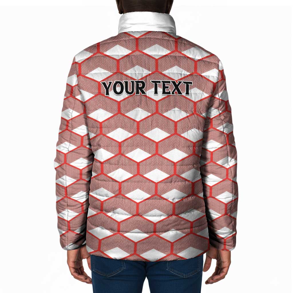 Personalized Kenya Athletics White Jersey Padded Jacket