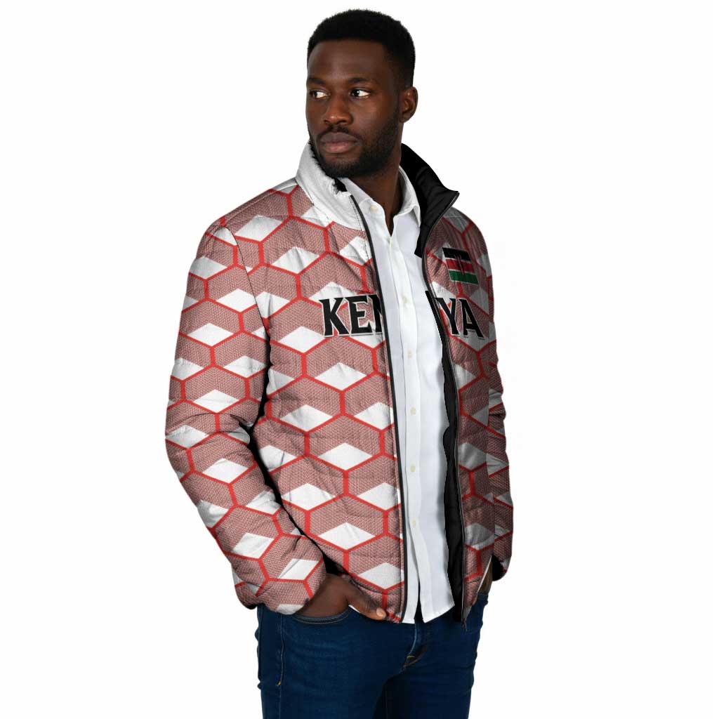 Personalized Kenya Athletics White Jersey Padded Jacket