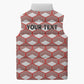 Personalized Kenya Athletics White Jersey Sleeveless Puffer Jacket