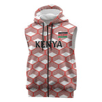 Personalized Kenya Athletics Sleeveless Zip Hoodie White Jersey - African Pride