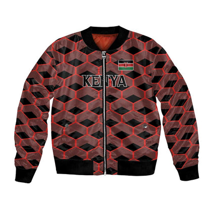 Personalized Kenya Athletics Bomber Jacket Black Jersey - African Pride