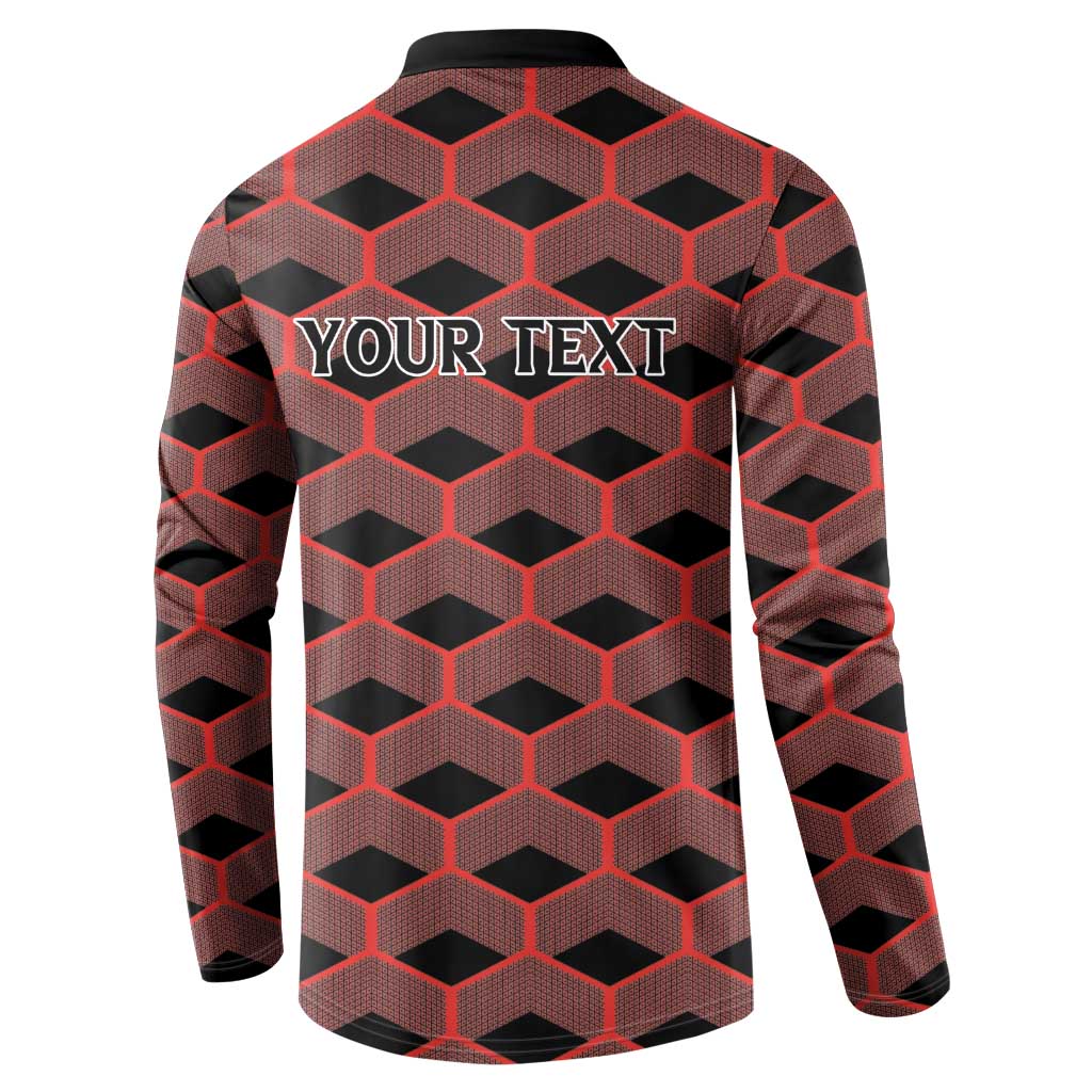 Personalized Kenya Athletics Black Jersey Button Sweatshirt