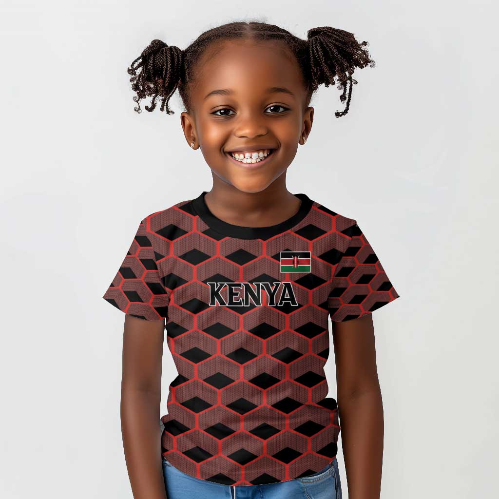 Personalized Kenya Athletics Kid T shirt Black Jersey - African Pride