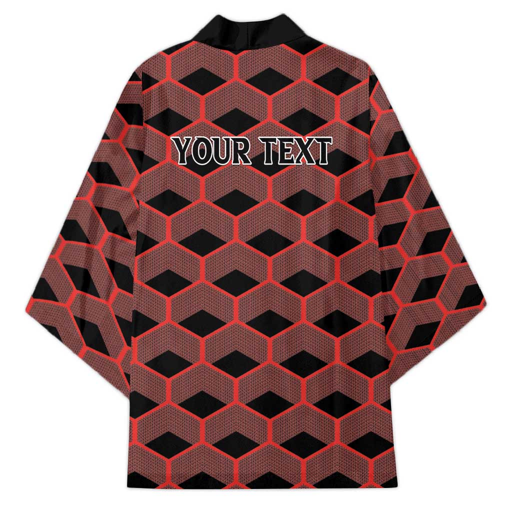 Personalized Kenya Athletics Black Jersey Kimono