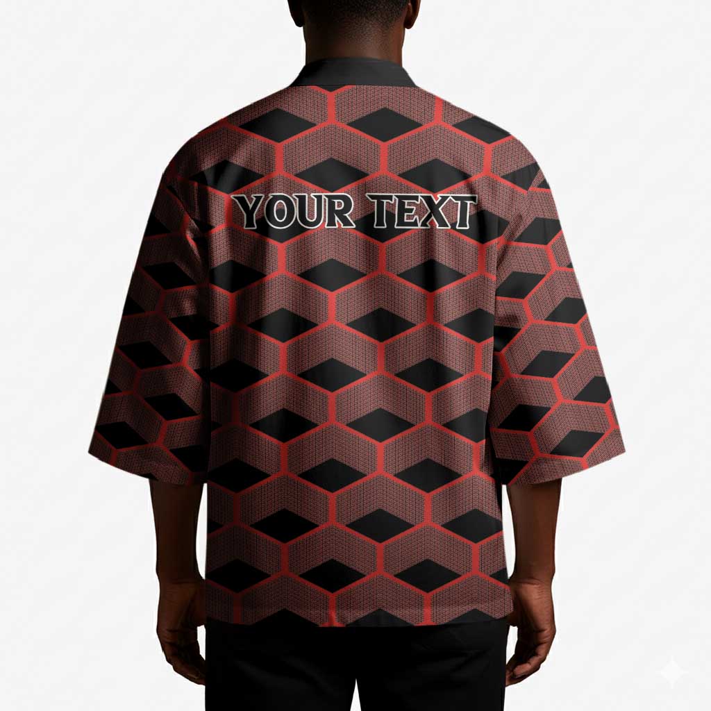 Personalized Kenya Athletics Black Jersey Kimono