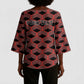 Personalized Kenya Athletics Black Jersey Kimono Sleeve Blouse