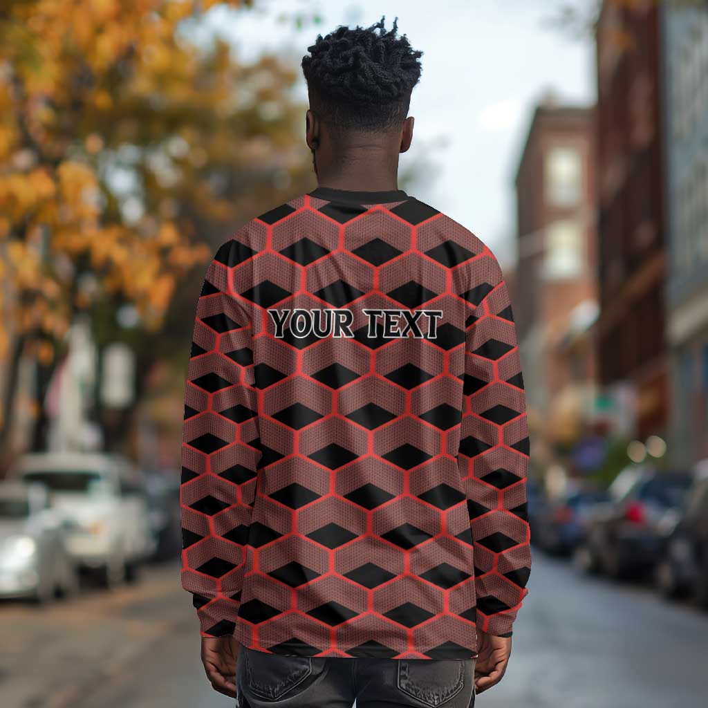 Personalized Kenya Athletics Long Sleeve Shirt Black Jersey - African Pride