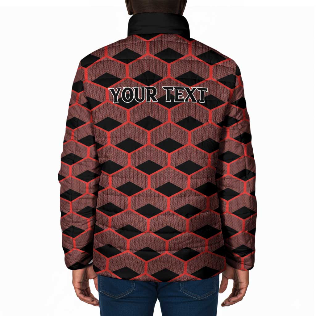 Personalized Kenya Athletics Black Jersey Padded Jacket