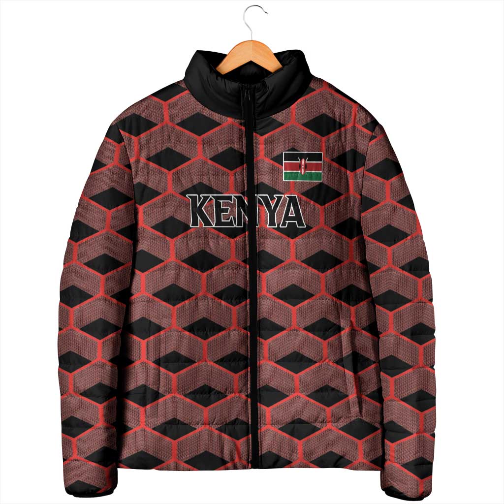 Personalized Kenya Athletics Black Jersey Padded Jacket