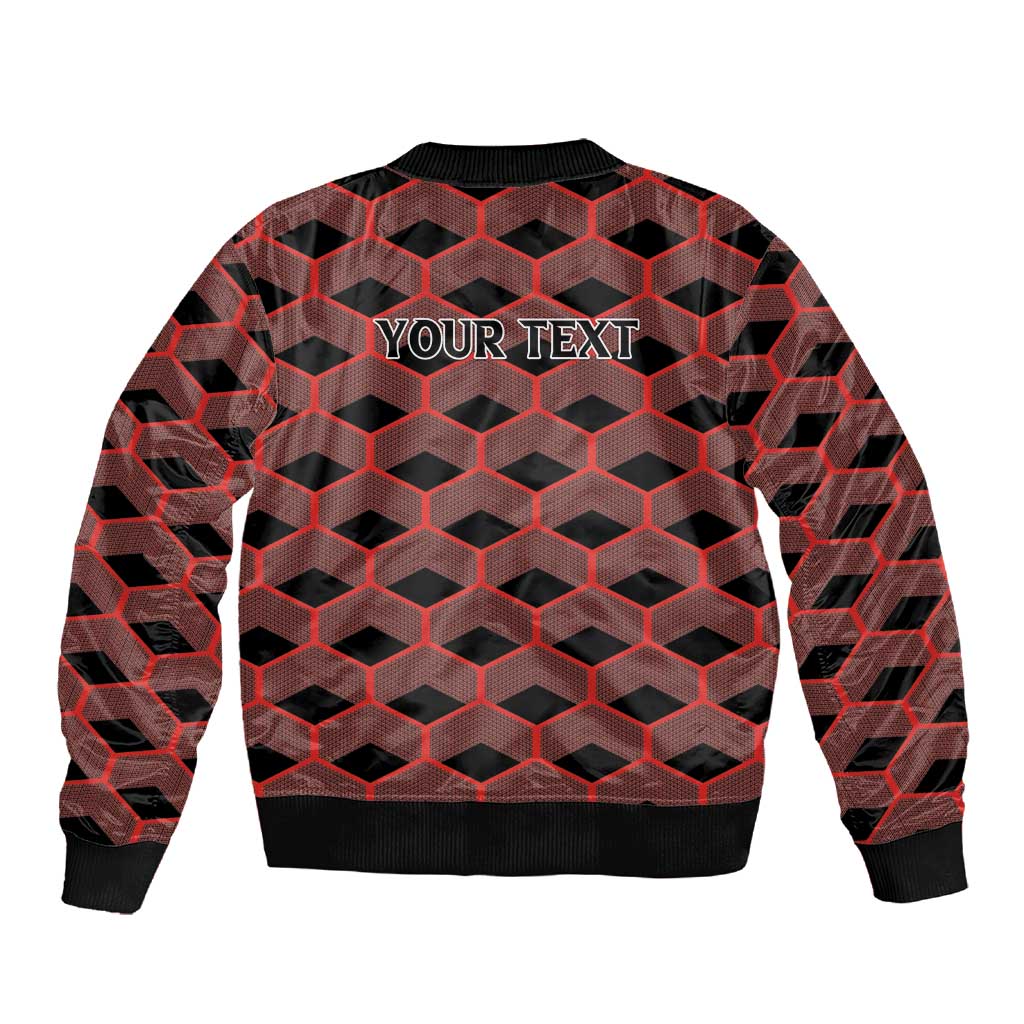 Personalized Kenya Athletics Sleeve Zip Bomber Jacket Black Jersey - African Pride