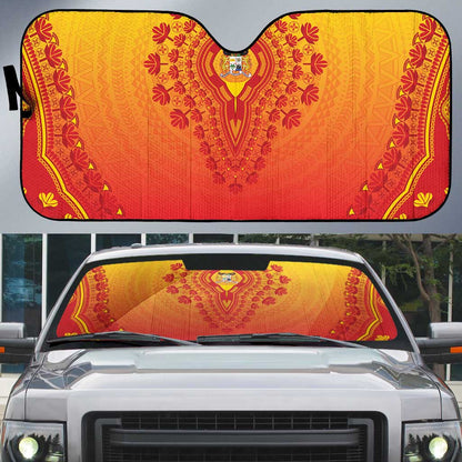 Benin African Dashiki Auto Sun Shade