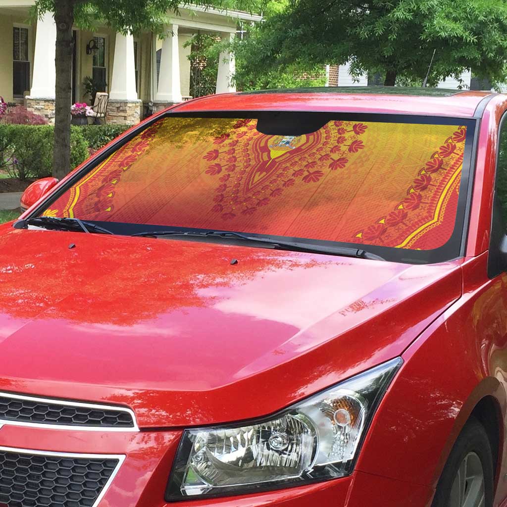 Benin African Dashiki Auto Sun Shade