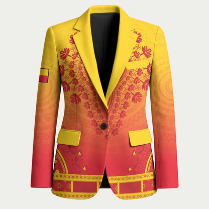 Personalized Benin African Dashiki Blazer