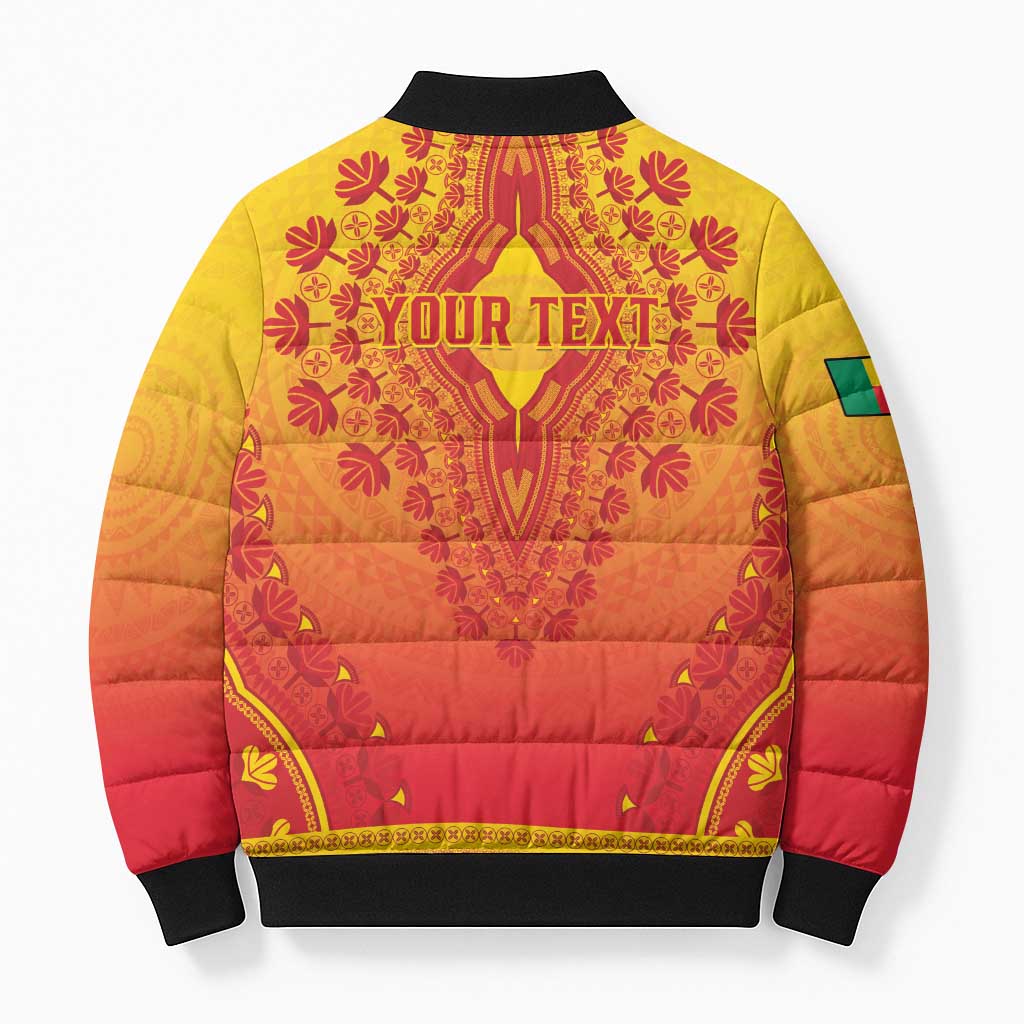 Personalized Benin African Dashiki Bomber Puffer Jacket